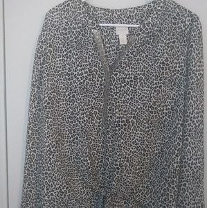 Chico's  Size 3  (XL/16) animal print blouse
